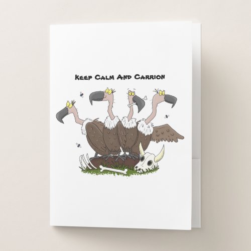 Funny vultures humour cartoon pocket folder