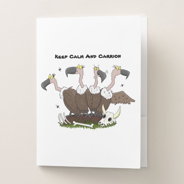Funny vultures humour cartoon pocket folder (Front)