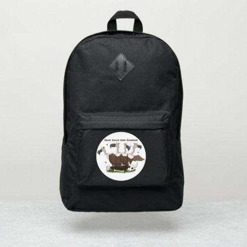Funny vultures humour cartoon port authority backpack