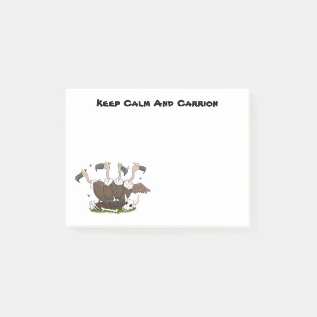 Funny vultures humour cartoon post-it notes (Front)