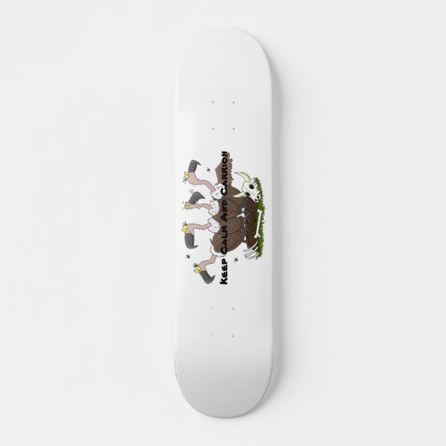 Funny vultures humour cartoon skateboard (Front)