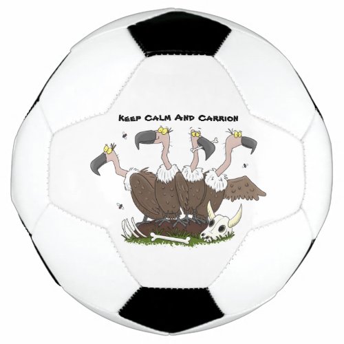 Funny vultures humour cartoon soccer ball