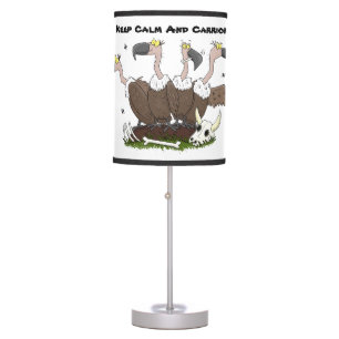 Funny vultures humour cartoon table lamp
