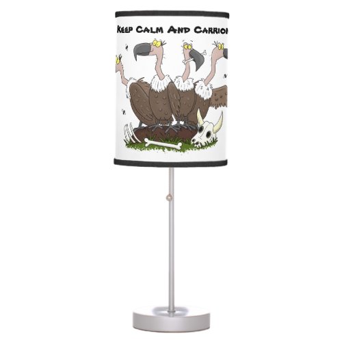 Funny vultures humour cartoon table lamp