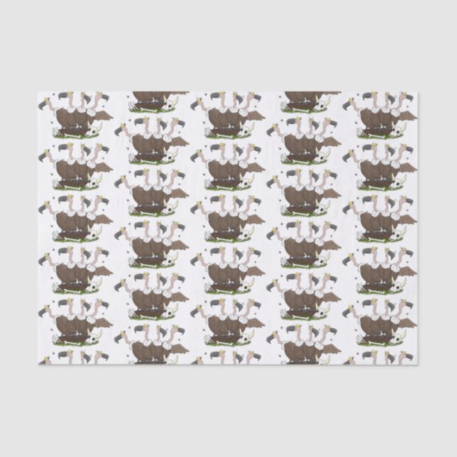 Funny vultures humour cartoon tissue paper (Front)