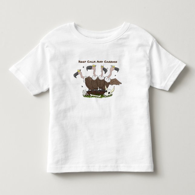 Funny vultures humour cartoon toddler t-shirt (Front)