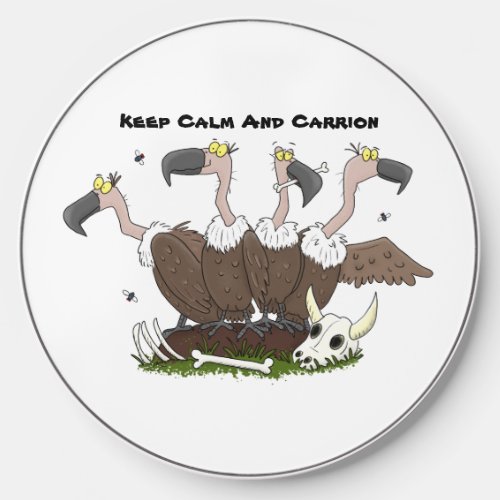 Funny vultures humour cartoon wireless charger 