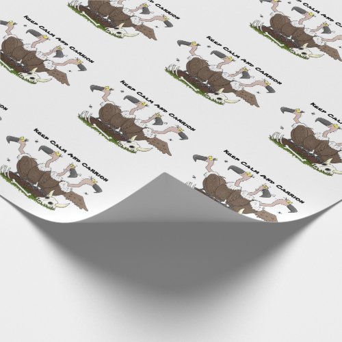 Funny vultures humour cartoon wrapping paper