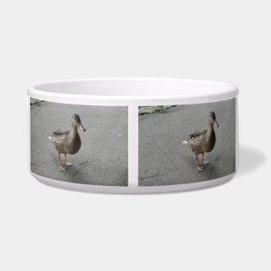 Funny Waddling Duck Dog Bowl