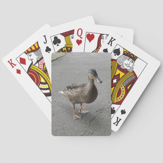 Funny Waddling Duck Playing Cards (Back)