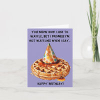 Funny Waffle Birthday Message with Hat