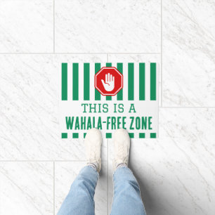 Funny WAHALA FREE ZONE College Dorm Doormat