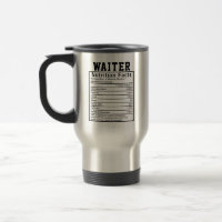 Funny Waiter Nutrition Facts Staff Worker Gift
