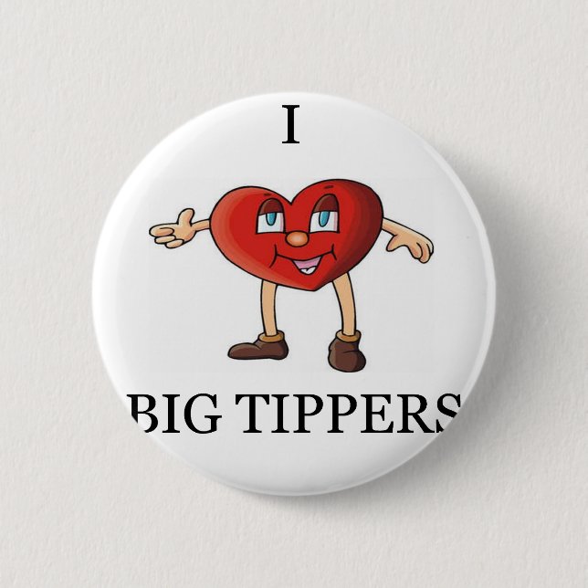 funny waitress joke pinback button (Front)