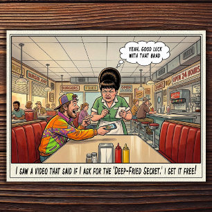Funny Waitress Life Restaurant Humor Postcard