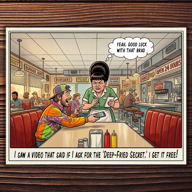 Funny Waitress Life Restaurant Humor  Postcard (Creator Uploaded)