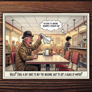 Funny Waitress Life Restaurant Humor Postcard