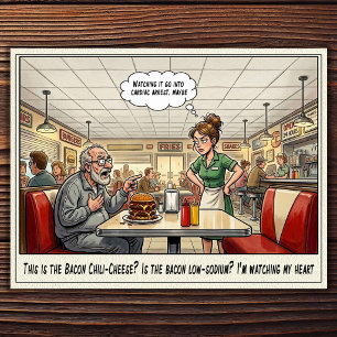 Funny Waitress Life Restaurant Humor Postcard
