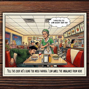 Funny Waitress Life Restaurant Humor Postcard