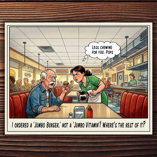 Funny Waitress Life Restaurant Humor  Postcard (Creator Uploaded)