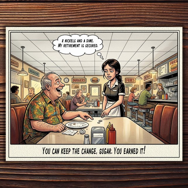 Funny Waitress Life Restaurant Humor  Postcard (Creator Uploaded)