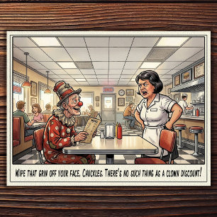 Funny Waitress Life Restaurant Humor Postcard