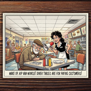 Funny Waitress Life Restaurant Humor Postcard