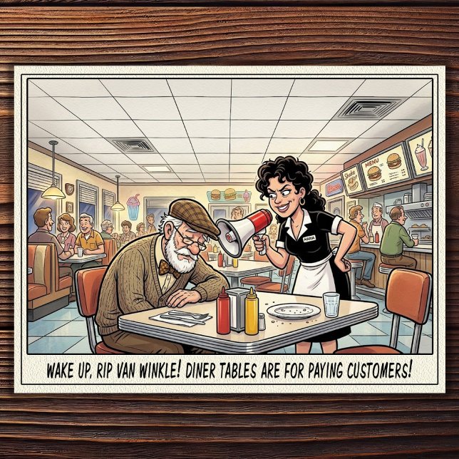 Funny Waitress Life Restaurant Humor  Postcard (Creator Uploaded)