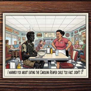 Funny Waitress Life Restaurant Humor Postcard