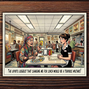 Funny Waitress Life Restaurant Humor Postcard