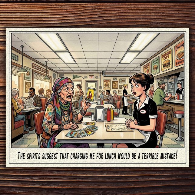 Funny Waitress Life Restaurant Humor Postcard (Creator Uploaded)