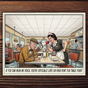Funny Waitress Life Restaurant Humor Postcard