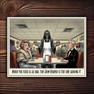 Funny Waitress Life Restaurant Humor Postcard