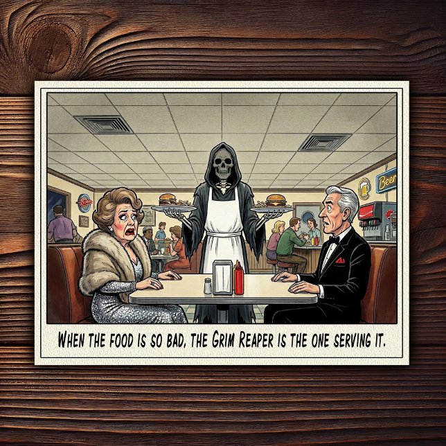 Funny Waitress Life Restaurant Humor  Postcard (Creator Uploaded)