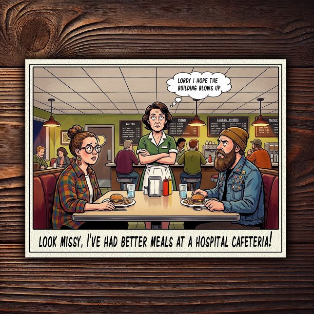 Funny Waitress Life Restaurant Humor  Postcard (Creator Uploaded)