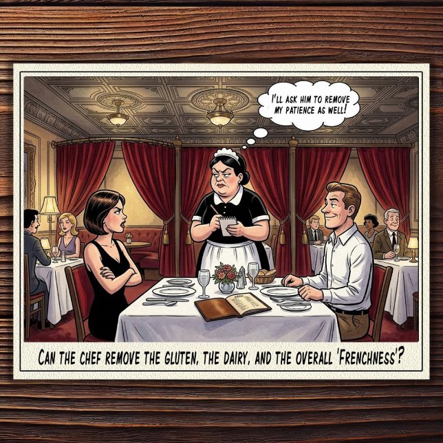 Funny Waitress Life Restaurant Humor  Postcard (Creator Uploaded)