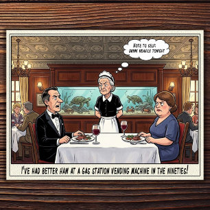 Funny Waitress Life Restaurant Humor Postcard