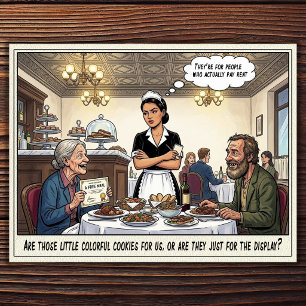 Funny Waitress Life Restaurant Humor Postcard