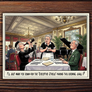 Funny Waitress Life Restaurant Humor Postcard