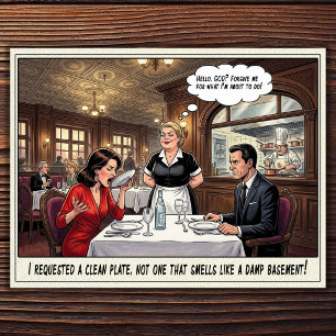 Funny Waitress Life Restaurant Humor Postcard