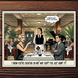 Funny Waitress Life Restaurant Humor Postcard