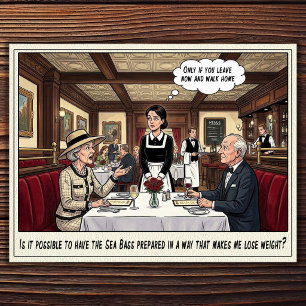Funny Waitress Life Restaurant Humor Postcard