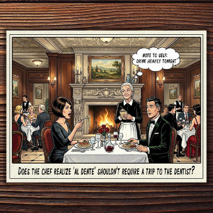 Funny Waitress Life Restaurant Humor  Postcard