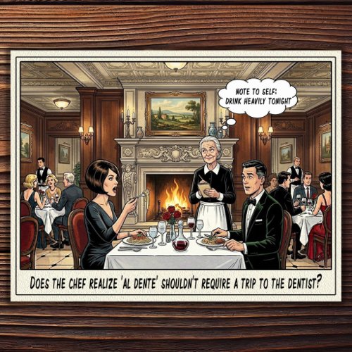 Funny Waitress Life Restaurant Humor  Postcard