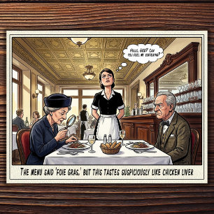Funny Waitress Life Restaurant Humor  Postcard