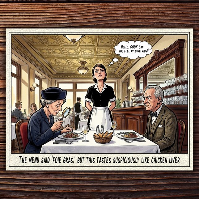 Funny Waitress Life Restaurant Humor  Postcard (Creator Uploaded)