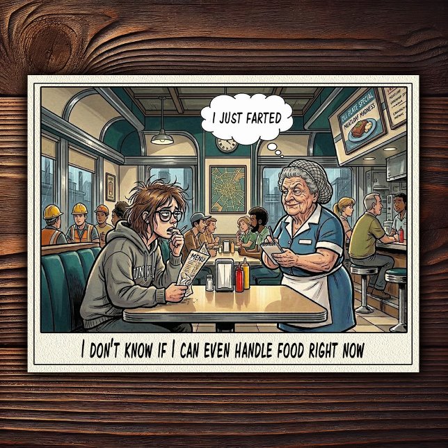 Funny Waitress Life Restaurant Humor  Postcard (Creator Uploaded)