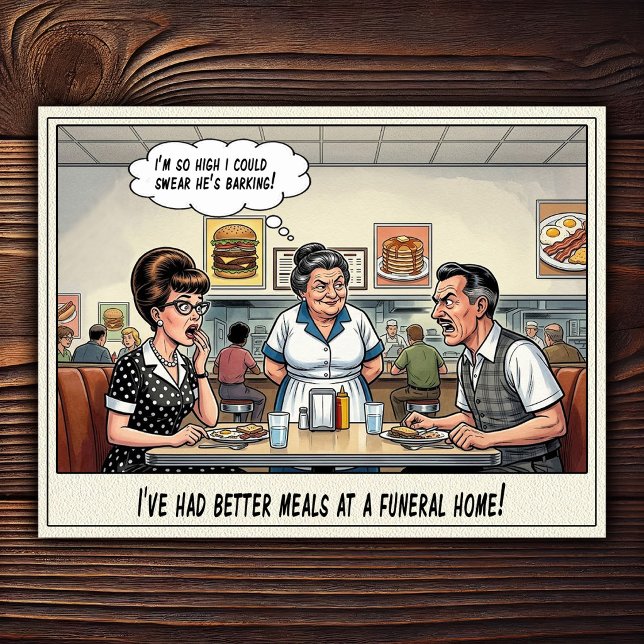 Funny Waitress Life Restaurant Humor  Postcard (Creator Uploaded)