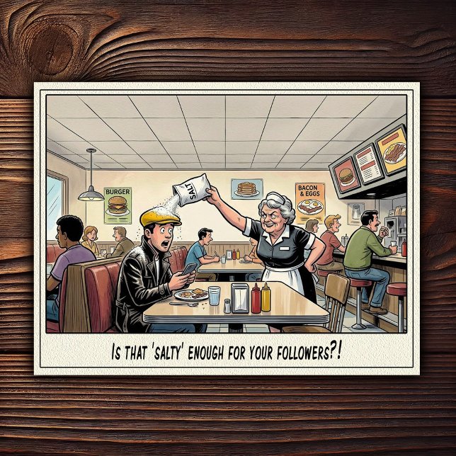 Funny Waitress Life Restaurant Humor  Postcard (Creator Uploaded)