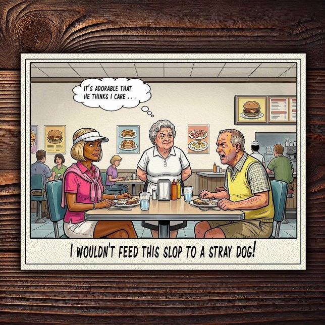 Funny Waitress Life Restaurant Humor  Postcard (Creator Uploaded)
